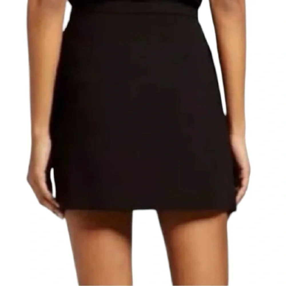 NWT Victoria Beckham for Target Black Scalloped Zigzag Mini Skirt Plus 1X